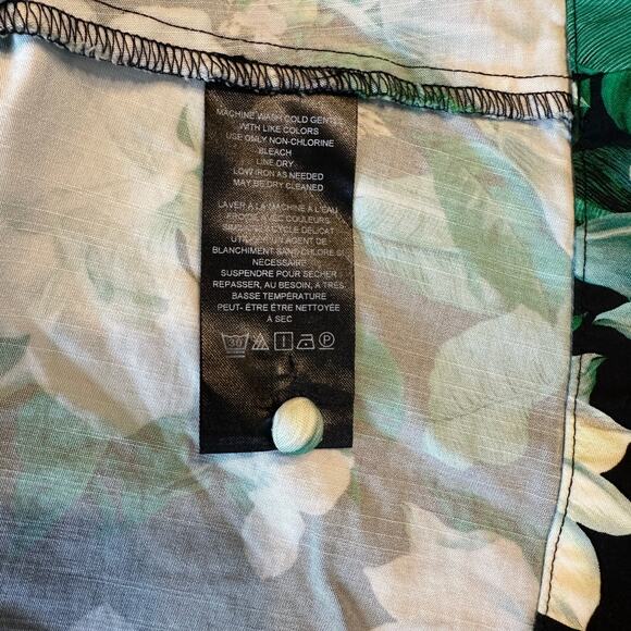 Anthropologie Cecily Green Floral Fit & Flare Retro Pin-up Wiggle Dress, XL NWT - Picture 7 of 9